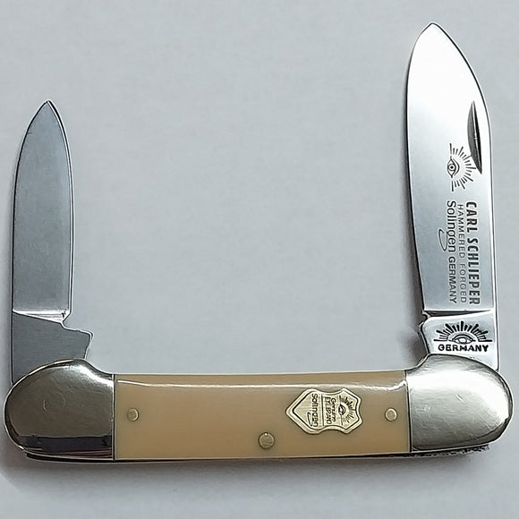 German Eye Brand Carl Schlieper Clodbuster Jr. Folding Knife 2.875 Blade,  Multi-Colored Plastic Handles - KnifeCenter - GE99JRCRO - Discontinued