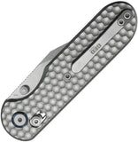GEO Knife Ethereal Cutter Axis Lock Gray Titanium Folding M390 Clip Pt Pocket Knife 2401A