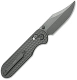 GEO Knife Ethereal Cutter Axis Lock Dark Gray Titanium Folding M390 Clip Pt Pocket Knife 2401C