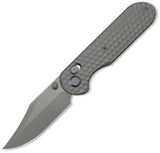 GEO Knife Ethereal Cutter Axis Lock Dark Gray Titanium Folding M390 Clip Pt Pocket Knife 2401C
