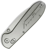 GEO Knife Frost Axis Lock Gray Titanium Folding Bohler M390 Pocket Knife 2501A