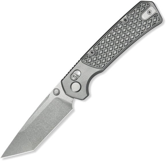 GEO Knife Blaze Axis Lock Gray Titanium Folding Bohler M390 Tanto Pocket Knife 2503A