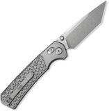 GEO Knife Blaze Axis Lock Gray Titanium Folding Bohler M390 Tanto Pocket Knife 2503A