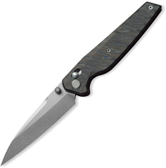 GEO Knife Fantasm Axis Lock Tiger Striped Titanium Folding Bohler M390 Pocket Knife 2505B