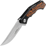 Hibben Whirlwind Linerlock Hellfyre Orange G10 & Aluminum Folding 7Cr17 Pocket Knife 5132