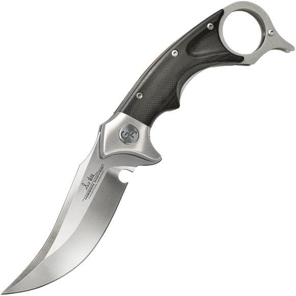 Hibben Recurve Karambit Linerlock Black G10 Folding 7Cr17MoV Pocket Knife 5136