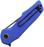 Grissom Knife and Tool Baby Zeus Linerlock Blue G10 Folding 14C28N Pocket Knife BZBLGDS