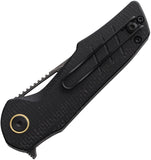 Grissom Knife and Tool Baby Zeus Linerlock Black Micarta Folding 14C28N Knife BZBMDS