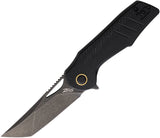 Grissom Knife and Tool Baby Zeus Linerlock Black Micarta Folding 14C28N Knife BZBMDS