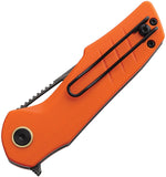 Grissom Knife and Tool Baby Zeus Linerlock Orange G10 Folding 14C28N Pocket Knife BZOGDS