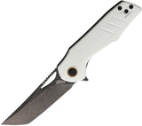 Grissom Knife and Tool Baby Zeus Linerlock White G10 Folding 14C28N Pocket Knife BZWGDS
