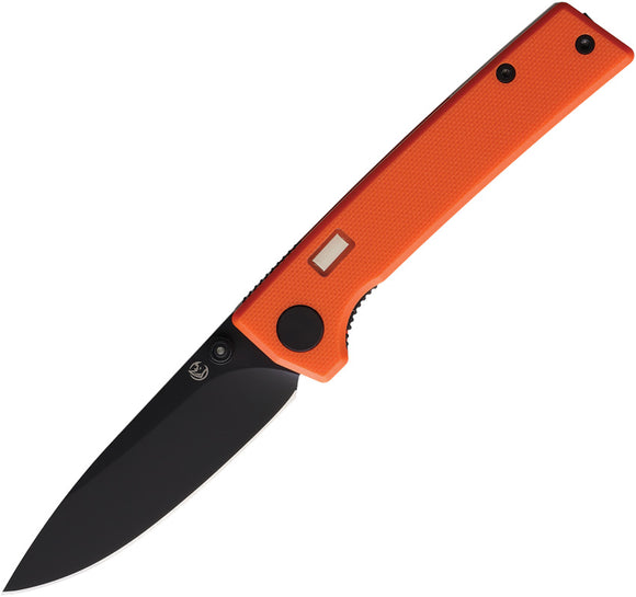 Glow Rhino Fermi Linerlock Orange G10 Folding D2 Steel Pocket Knife R108