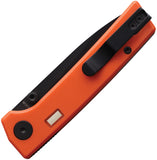 Glow Rhino Fermi Linerlock Orange G10 Folding D2 Steel Pocket Knife R108