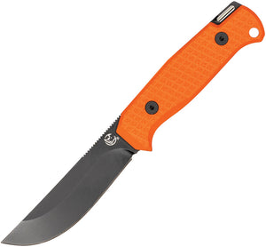 Glow Rhino Bohr Orange G10 DC-53 Steel Drop Point Fixed Blade Knife 112