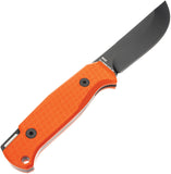 Glow Rhino Bohr Orange G10 DC-53 Steel Drop Point Fixed Blade Knife 112