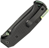 Glow Rhino McGuire Button Lock Black G10 Folding S35VN Drop Point Pocket Knife R114
