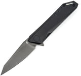 Glow Rhino Meitner Linerlock Black Aluminum Folding MagnaCut Pocket Knife R115