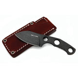 Giant Mouse GMF1-F Black Bohler M390 Drop Pt Fixed Blade Knife w/ Sheath 10111