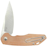 GiantMouse ACE Corta Linerlock Natural Micarta Folding Bohler M390 Pocket Knife 10876