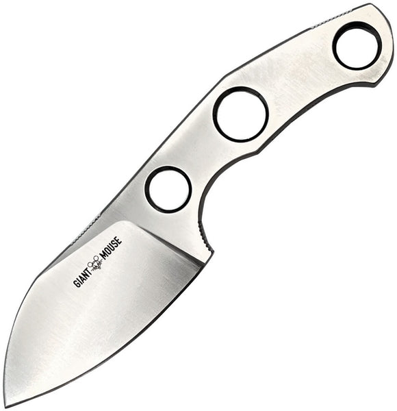 Giant Mouse GMF1-FS Gray Bohler M390 Drop Pt Fixed Blade Knife w/ Sheath 10890