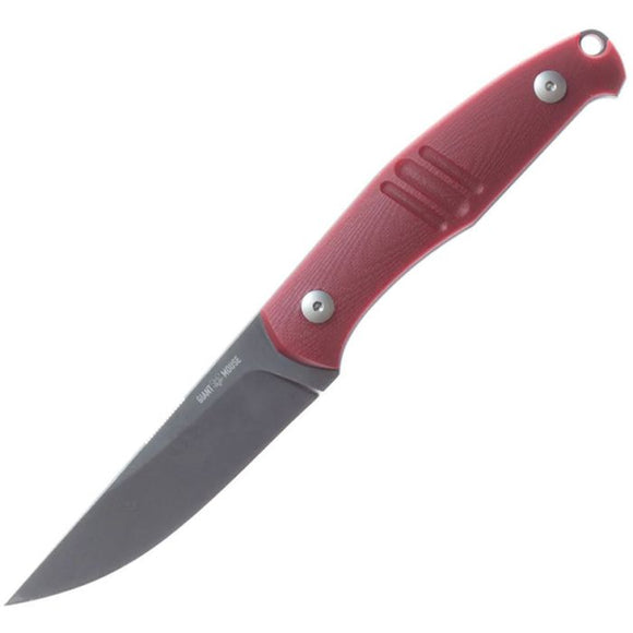 Giant Mouse GMF2 Red G10 Bohler N690 Fixed Blade Knife w/ Sheath 11804