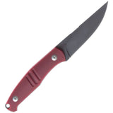 Giant Mouse GMF2 Red G10 Bohler N690 Fixed Blade Knife w/ Sheath 11804