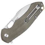 GiantMouse ACE Biblio-XL Linerlock Green Micarta Folding Elmax Pocket Knife 11811