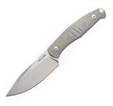GiantMouse GMF2 Scout Green Micarta Bohler N690 Fixed Blade Knife w/ Sheath 12122