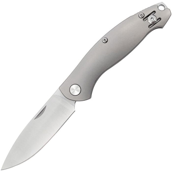 GiantMouse ACE Farley V1 Slip Joint Gray Titanium Folding Elmax Pocket Knife 12825