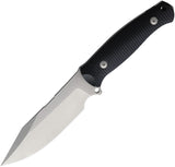 GiantMouse Redington Black Canvas Micarta Bohler N690 Fixed Blade Knife 13402