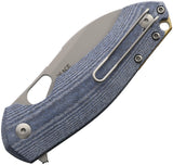 GiantMouse ACE Biblio XL Linerlock Denim Micarta Folding S90V Pocket Knife 13419