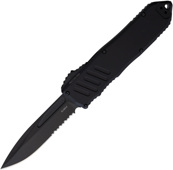 Guardian Tactical Automatic Recon 040 Knife OTF Black Aluminum Elmax Blade OPEN BOX