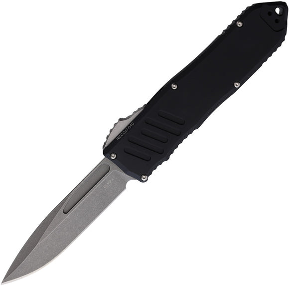 Guardian Tactical Automatic Recon 040 Knife OTF Black Aluminum Stonewash Elmax Blade 113511