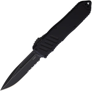 Guardian Tactical Automatic Recon 040 Knife OTF Blackout Aluminum Serrated Elmax Blade 113612