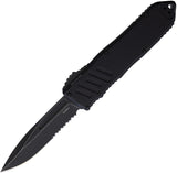 Guardian Tactical Automatic Recon 040 Knife OTF Blackout Aluminum Serrated Elmax Blade 113612