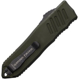 Guardian Tactical Automatic Recon 040 Knife OTF OD Green Aluminum Black Elmax Serrated Blade 118112