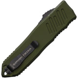 Guardian Tactical Automatic Recon 040 Knife OTF OD Green Aluminum Elmax Serrated Blade 118212