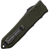 Guardian Tactical Automatic Recon 040 Knife OTF OD Green Aluminum Serrated Elmax Blade 118612