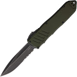 Guardian Tactical Automatic Recon 040 Knife OTF OD Green Aluminum Serrated Elmax Blade 118612