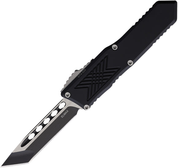 Guardian Tactical Automatic GTX-025 Knife OTF Black Aluminum Two-Tone Elmax Tanto Blade 123221