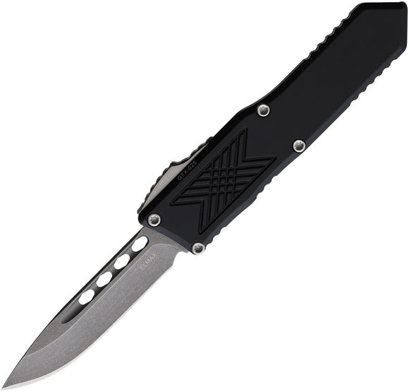 Guardian Tactical Automatic GTX-025 Knife OTF Black Aluminum Elmax Drop Pt Blade 123511