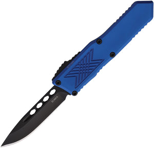 Guardian Tactical Automatic GTX-025 Knife OTF Blue Aluminum Black Elmax Drop Pt Blade 124111BL