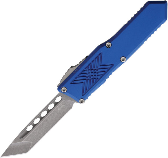 Guardian Tactical Automatic GTX-025 Knife OTF Blue Aluminum Stonewash Elmax Tanto Blade 124521BL