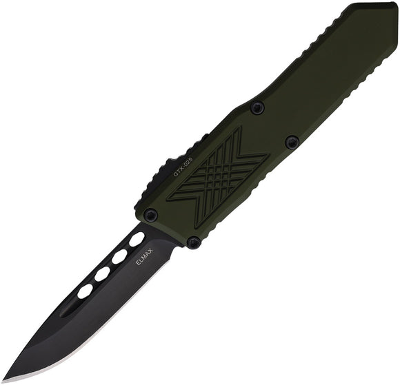 Guardian Tactical Automatic GTX-025 Knife OTF OD Green Aluminum Black Elmax Drop Pt Blade 128111