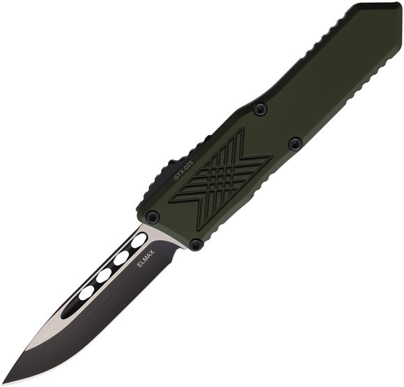 Guardian Tactical Automatic GTX-025 Knife OTF OD Green Aluminum Two-Tone Elmax Drop Pt Blade 128211