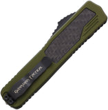 Guardian Tactical Automatic Scout OTF Knife OD Green Aluminum & Carbon Fiber Elmax Clip Pt Blade 142111OD