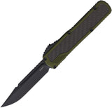 Guardian Tactical Automatic Scout OTF Knife OD Green Aluminum & Carbon Fiber Elmax Clip Pt Blade 142111OD