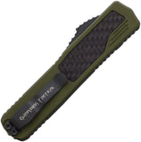 Guardian Tactical Automatic Scout OTF Knife OD Green Aluminum & Carbon Fiber Elmax Clip Pt Blade 142211OD