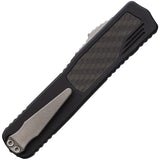 Guardian Tactical Automatic Scout Knife OTF Black Aluminum & Carbon Fiber Stonewash Elmax Blade 142511