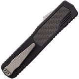 Guardian Tactical Automatic Scout Knife OTF Black Aluminum & Carbon Fiber Serrated Elmax Blade 142512